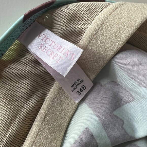 Victoria's Secret Brown And Blue Halter Swimsuit Size 34B - Picture 5 of 10